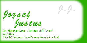 jozsef justus business card